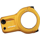 Spank Spoon 350 Stem,Gold (Diameter 35mm, Length: 35/43mm, Rise: 0), Chamfered bar clamp, Ultra-short stack height, Bicycle Stem