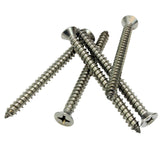Bolt Dropper #14 X 3 Stainless Steel Flat Head Phillips Wood Screw, (25 pc), 18-8 (304) Stainless Steel Sheet Metal Screws - T