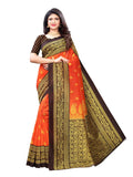 Satrani Women'S Poly Silk | Poly Silk Saree Combo Pack Of 2 With Unstitched Blouse Piece (2535S935N_1694S128N_Red | Orange)