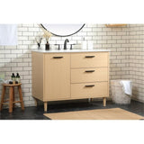 Elegant Decor Baldwin 42 Solid Wood And Mdf Bathroom Vanity In Maple
