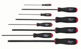Bondhus 10733 Set of 8 Balldriver Screwdrivers, ProGuard Finish, Long Length, sizes 210mm