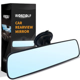 Wontolf 12'' Rear View Mirror Universal Rearview Mirror Interior Anti-glare Frameless Panoramic Wide Angle HD RearView Mirror wi