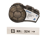 Brady Authentic (M21750430) Harsh Environment Polyester Label for Lab, Asset Tracking and Datacom Labeling, Black on Clear Fo