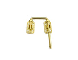 QCAA Sliding Door Loop Lock, Child Safe & Home Security, for Patio French Door, 2, Brass Plated, Made in Taiwan, 1 Pack