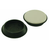 Shepherd Hardware 9221 13/4Inch Reusable, Round, Slide Glide Furniture Cups, 4Pack,Black