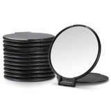 Qislee Compact Mirror Bulk, Round Makeup Mirror for Purse, Set of 12(Black)