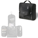 L & FY Large Travel Toiletry Bag For Women With Hanging Hook,Side Pocket Makeup Bag, Bathroom Organizer Kit for Cosmetic Brush, 