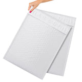 ABC Poly Bubble Mailers 9.5 x 13 Inches. Pack of 25 White Padded Envelopes for Small Business. Self Seal Adhesive Padded Shippin