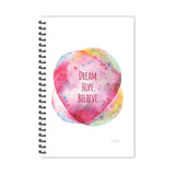 Escaper Dream Hope Believe Motivational Quotes Diary (A5 Size 8.5 X 5.5 Inches 160 Pages Ruled), Spiral Notebook, Notepad 