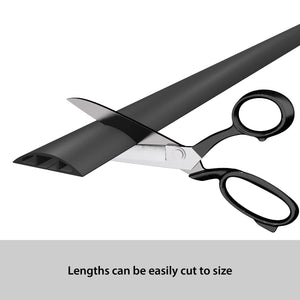 Haven First 4' Floor Cable Protector, Cord Cover, Protect Cords, Prevent Cable Trips, Cable Cavity = 0.63 (W) x 0.31 (H) - 4