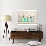 Peonies In Mason Jars-Paper Art-50,,X38,,