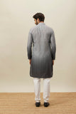 Manyavar Mens Light Blue Blended Cotton Kurtas Light Blue Xl