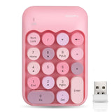 Lomiluskr Wireless Numeric Keypad with 2.4G USB Receiver, Cute Colorful Round Keycaps, Portable Financial Accounting Numpad Numb