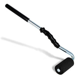 DCT HeavyDuty HighPressure Rubber JRoller Curved Handle and Solid Hard Roller Tool for Floor Laminate & Veneer Glue