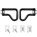 Yes4All 500 LBS Capacity - Dip Bars for 2x2 with 1 Hole Power Cage, Squat Rack Attachments - Multi-Grip Handles Dip Attachment f