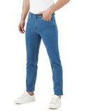 Inkd Men'S Contrast Stitch Stretchable Regular Fit Jeans,Super Sapphire,Super Sapphire,30