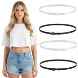 4Piece Tucking Belt For Shirt, Elastic For Pants Waist, Extender For Women, Hidden Belt For Cloth Tuck In, Elastic Band For Clo