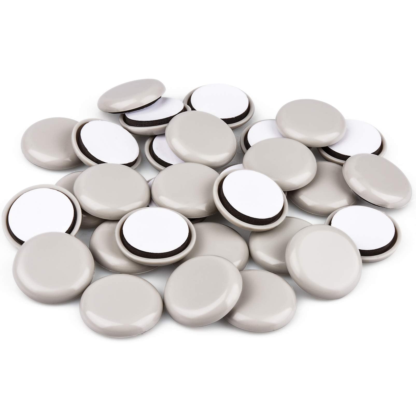 24 Pcs Self-Stick Furniture Sliders,1-1/2 Inch Furniture Glides For Carpet,Chair Sliders For Furniture-Adhesive Furniture Moving