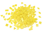 Lanyani 200 Mixed Color Glass Mosaic Tiles - 4 Shapes, Tiffany Stained Glass Pieces for Crafts, Sunshine Yellow