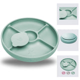 TalkTools Bitsy Feeding Kid 's Essentials Plate Set - Toddler Utensils, Spoon and Fork, Lid, Perfect for Mealtime - Strong Sucti