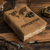 DiKraft Leather Journal Diary With Buckle Lock Vintage Old Pages Diary For Office Personal Use 200