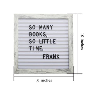 C Crystal Lemon Letter Board, 317 Pre-cut Letters Numbers & Symbols, Felt Letter Board, 10x10 inches, Changeable Wooden Message