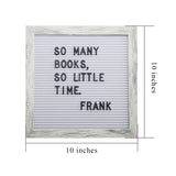 C Crystal Lemon Letter Board, 317 Pre-cut Letters Numbers & Symbols, Felt Letter Board, 10x10 inches, Changeable Wooden Message