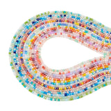 2614pcs Faceted Glass Rondelle Beads 3mm AB Color Transparent Flat Round Crystal Beads for DIY Jewelry Making Bracelet Necklace 