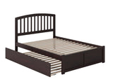 AFI, Richmond Full Platform Bed with Footboard & Full Trundle, Espresso