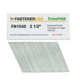 2-1/2 Angle Finish Nails 15GA GALV 1,200ct | FN1540T