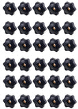 30 Pcs 1/4-20 knob,Star knobs 1/4-20,1/4-20 T Track Hex Star Thread Knob Nuts,for Woodworking Fixtures Fixing to T-Tracks