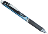 Pentel Energel Knock Ballpoint Pen, 0.5mm Needle Tip, Blue Body with Black Accent (BLN75A)
