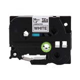 Brother PTouch TZeM261 Black Print on Matte White Label Tape 1.4 (36mm) Wide x 26.2 (8m) Long