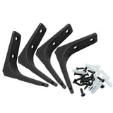 Kemcatui 3x3 Inch L Bracket Heavy Duty, 4Pcs Metal Shelf Brackets Black Corner Brace, 90 Degree Wall Mount Right Angle Brackets,