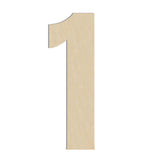 HILAZA 17 Inch Large Wooden Number 1, 1/4 in Thick Big Wood Letter for Wall Decor Crafts