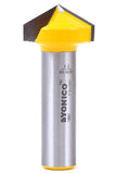 YONICO Router Bits V Groove 120 Degree X 1Inch Diameter 1/2Inch Shank 14997