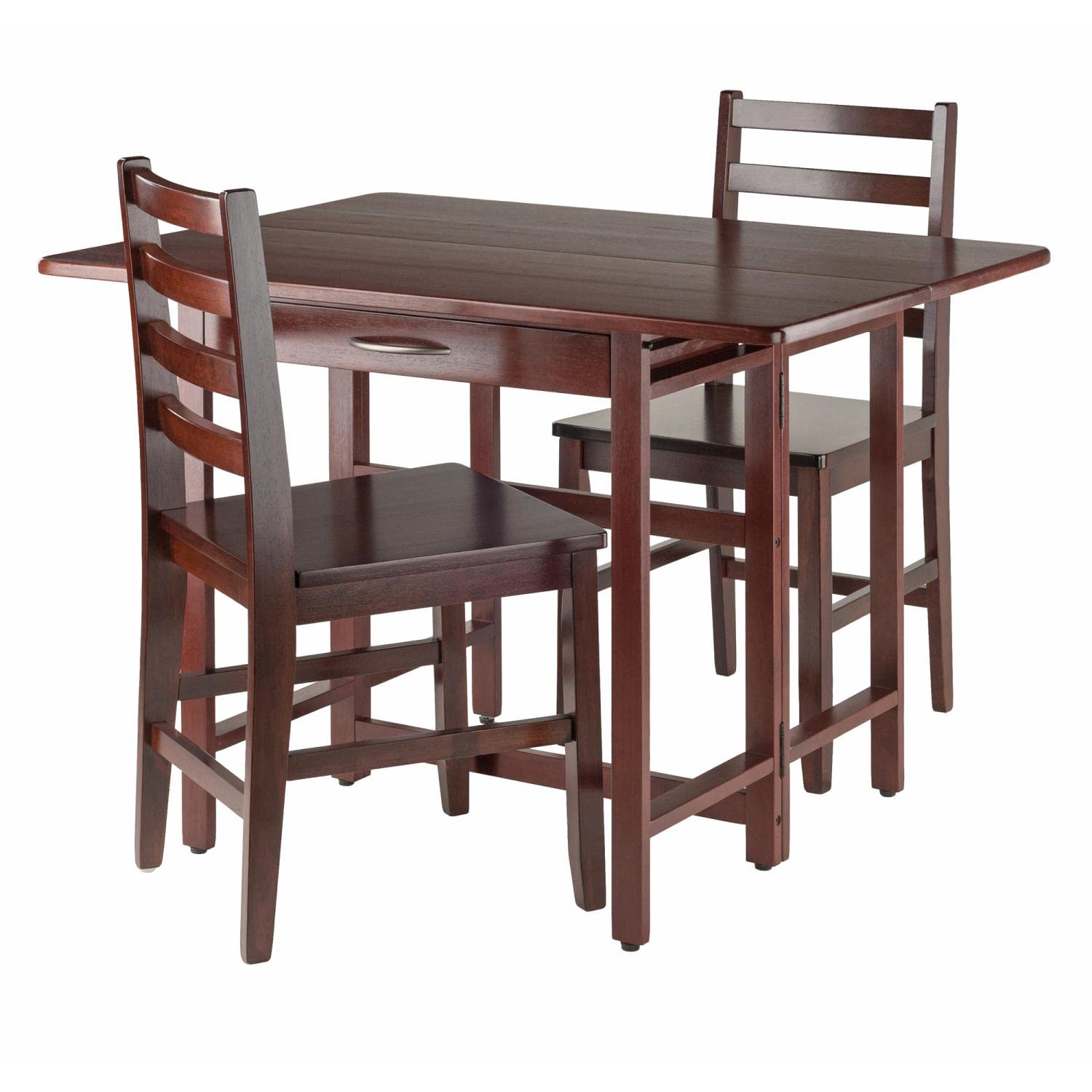 Winsome Wood Taylor 3-Pc Set Drop Leaf Table W/Ladder Back Chair