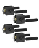 Asidrama 4 Pack Black Passage Door Handles, Door Lever with Door Knobs Indoor for Bedroom or Bathroom, Heavy Duty Door Handles I