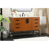 Elegant Decor Indoor Modern Under Sink Bathroom Fixtures Storage Organizer Cabinet 30 Inch Single Bathroom Vanity - Blue With Ba