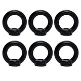 Antrader M5 Metric Ring Shape Lifting Eye Nut,6PCS 304 Stainless Steel M5 Ring Eye Bolts Threaded Nuts