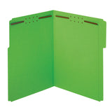 Office Depot Color Fastener File Folders, Letter Size, Green, Pack of 50, OD22140GW