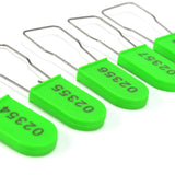 1000 PCS Plastic Wire Padlocks, Numbered Plastic Padlocks Security Seals Electric Meter Seal Disposable Anti-Tamper Locks, Green