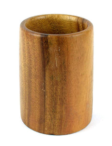 UPIT Wooden Kitchen Countertop Tool Utensil Holder Crock for Spoons Spatula Straw Cutlery Accessories Utinsels Storage, 4 x 6