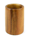 UPIT Wooden Kitchen Countertop Tool Utensil Holder Crock for Spoons Spatula Straw Cutlery Accessories Utinsels Storage, 4 x 6
