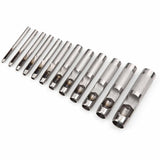 Uptodatetools 12Pcs Round Steel Hollow Punch Set 3Mm To 19Mm Leather Craft Hollow Hole Punch Tools For Leather, Watch Band, Gask