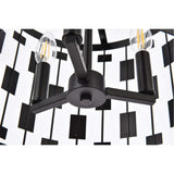 Living District Indoor Modern Home Decorative Bright Ceiling Levante 3 Lights Pendant In Black