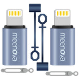 Meenova 2 Pack 30W USB C to Lightning Adapter Type C to 8 Pin Converter, Android to iPhone Adaptor - Compatible with Lightning f