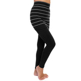 Angelina Womens Cotton Comfort High Waisted Leggings with Mini Skirt, 021_BLKSTR_LXL