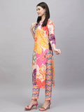 Gosriki Women'S Cotton Blend Straight Printed Kurta With Pant (Wahida White-Gs_Xxl_White_Xx-Large),White,2,B0CSG3VBR3