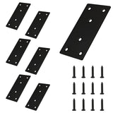 Suiwotin 6pcs Metal Flat Straight Brace Bracket, 3.2'' x 1.6'' (L x W) Stainless Steel Mending Plate, Joining Bracket Wood Conne